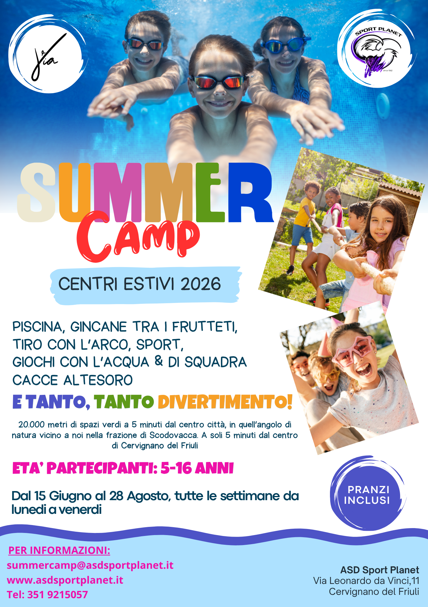 Centro estivo Sport Planet 2026